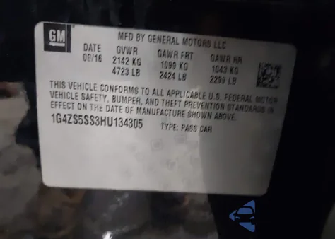 2017 Buick Lacrosse Premium from USA, damaged, VIN 1G4ZS5SS3HU134305